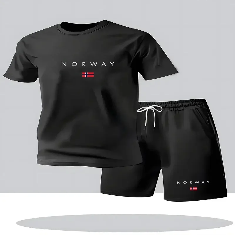 Street Fashion Urban - Męski zestaw na lato 2026: koszulka