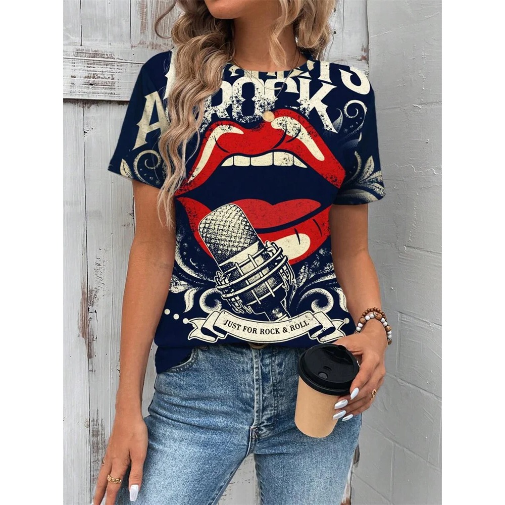 Street Fashion Urban - Damska koszulka z nadrukiem pokeru 3D,