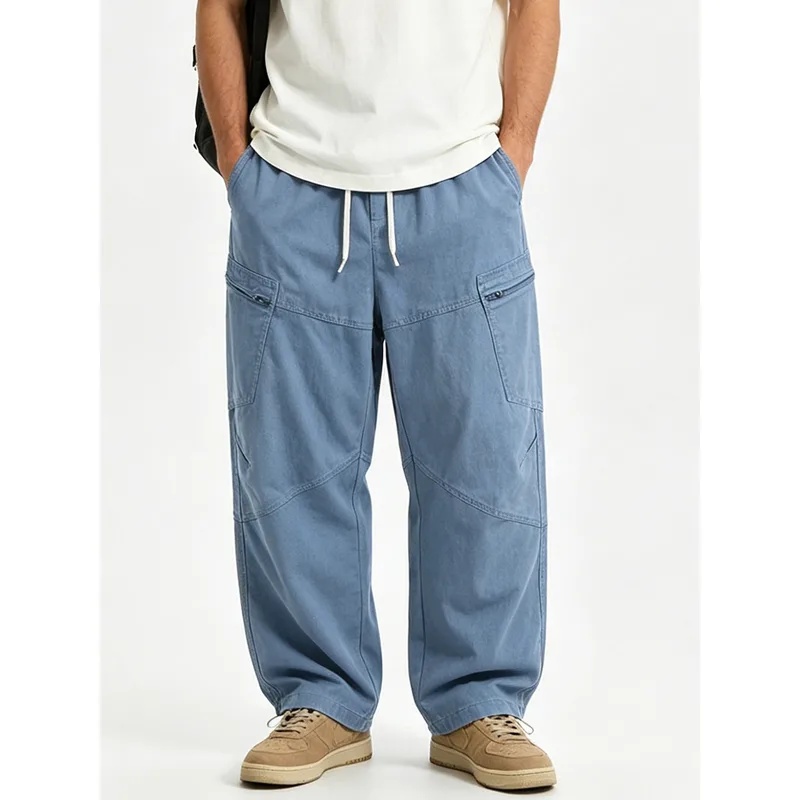 Cargo Pant Wide - Męskie japońskie spodnie cargo w stylu