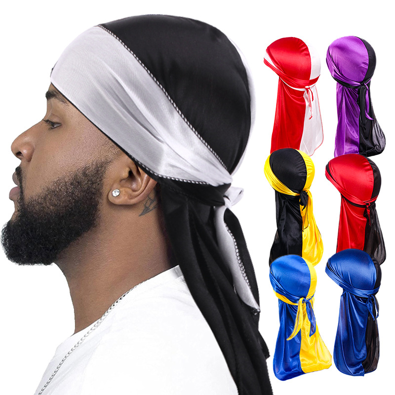 Street Fashion Loverboy Hat - Nowy jedwabisty kapelusz Durag Long Tail