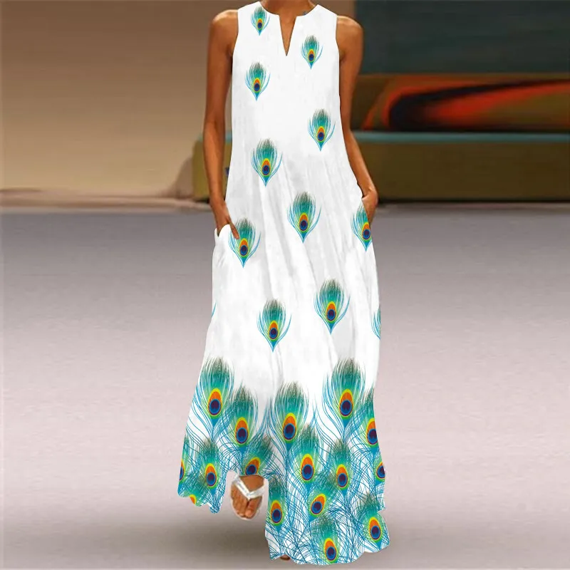 Gradientowa Sukienka Maxi Bez  – Street Fashion Urban recenzja i cena