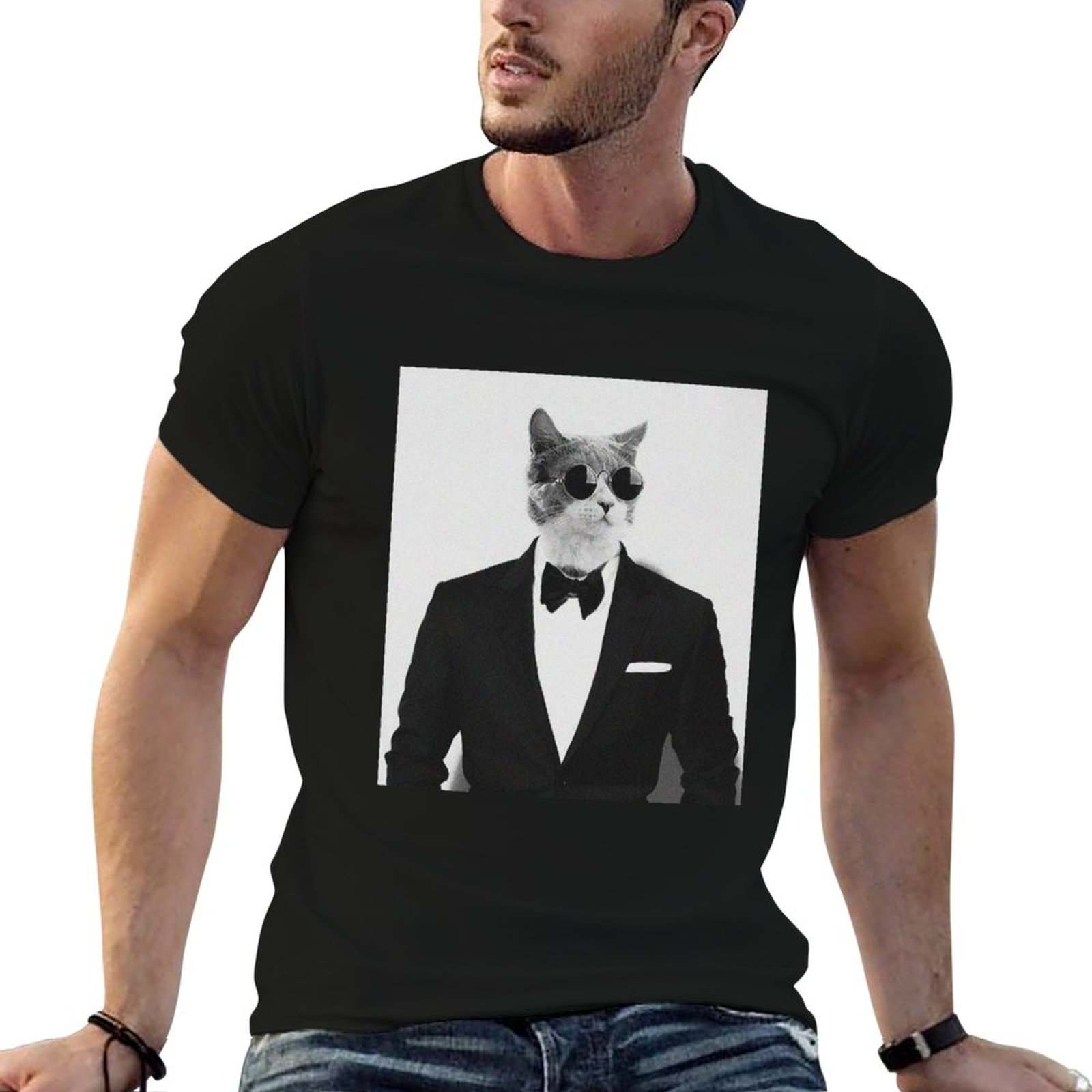 Koszulka z kotem w garniturze: – Street Fashion Quotes recenzja i cena