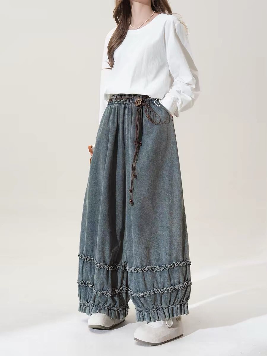 Japońskie Retro Spodnie Damski – Japanese Street Fashion Female recenzja i cena