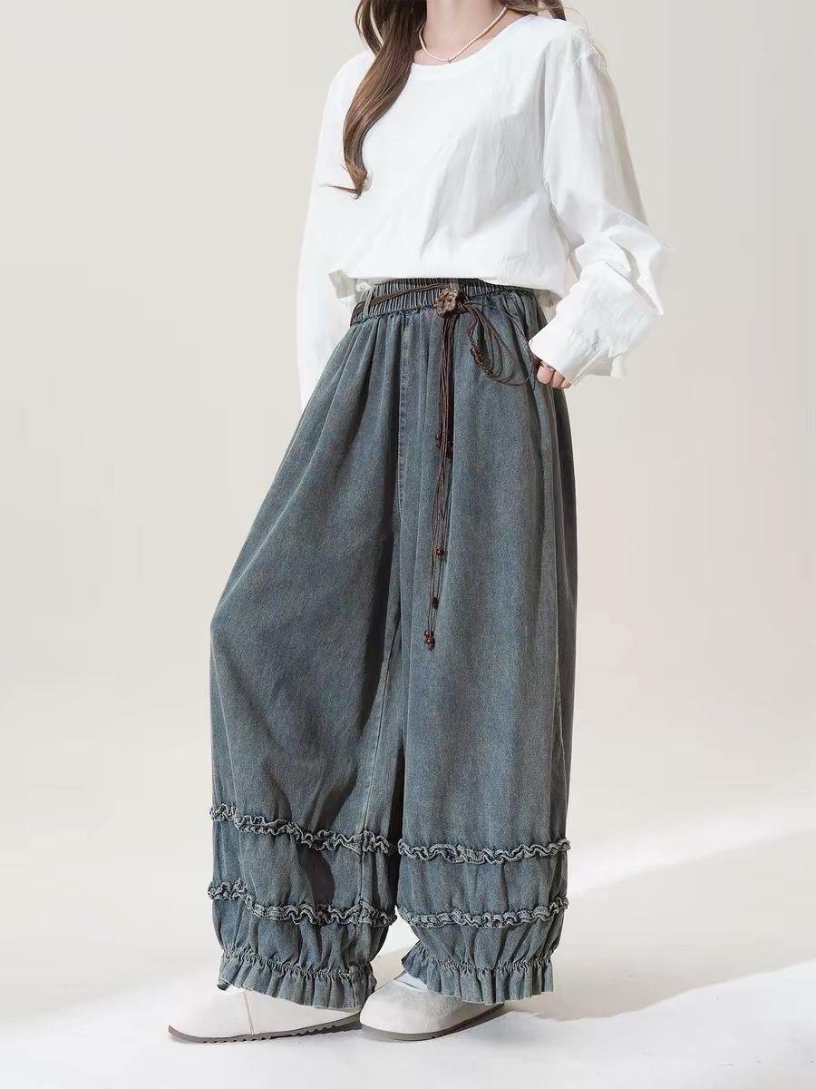 Japońskie Retro Spodnie Damski – Japanese Street Fashion Female recenzja i cena
