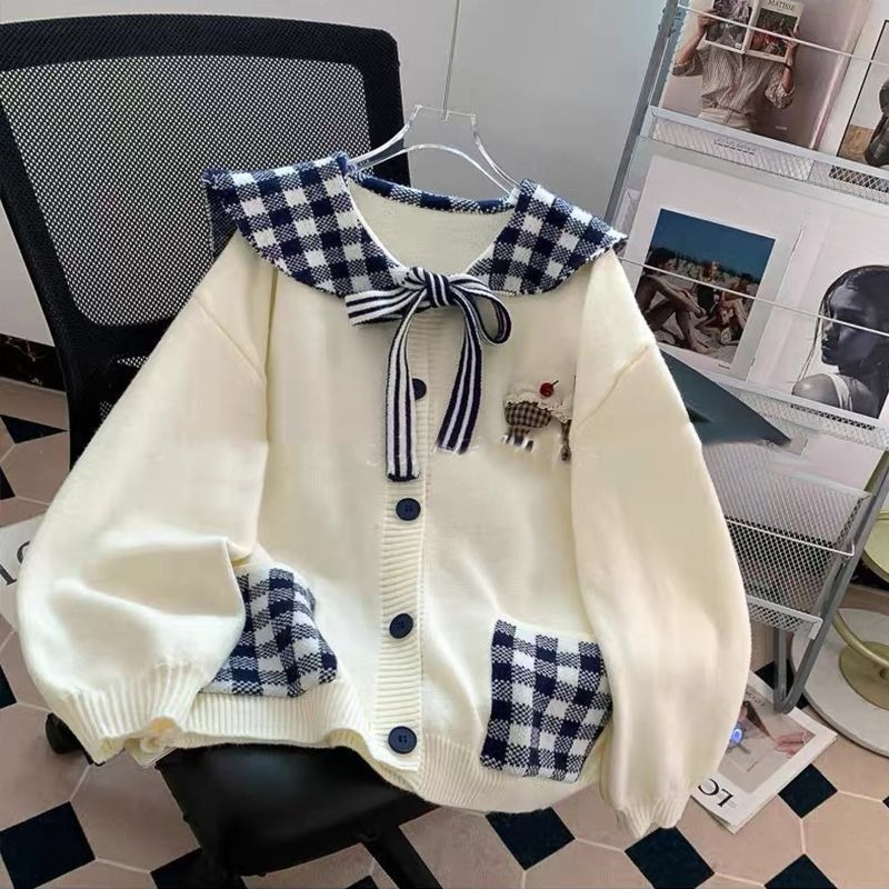 Retro słodki damski sweter z d – Japanese Street Fashion Female recenzja i cena