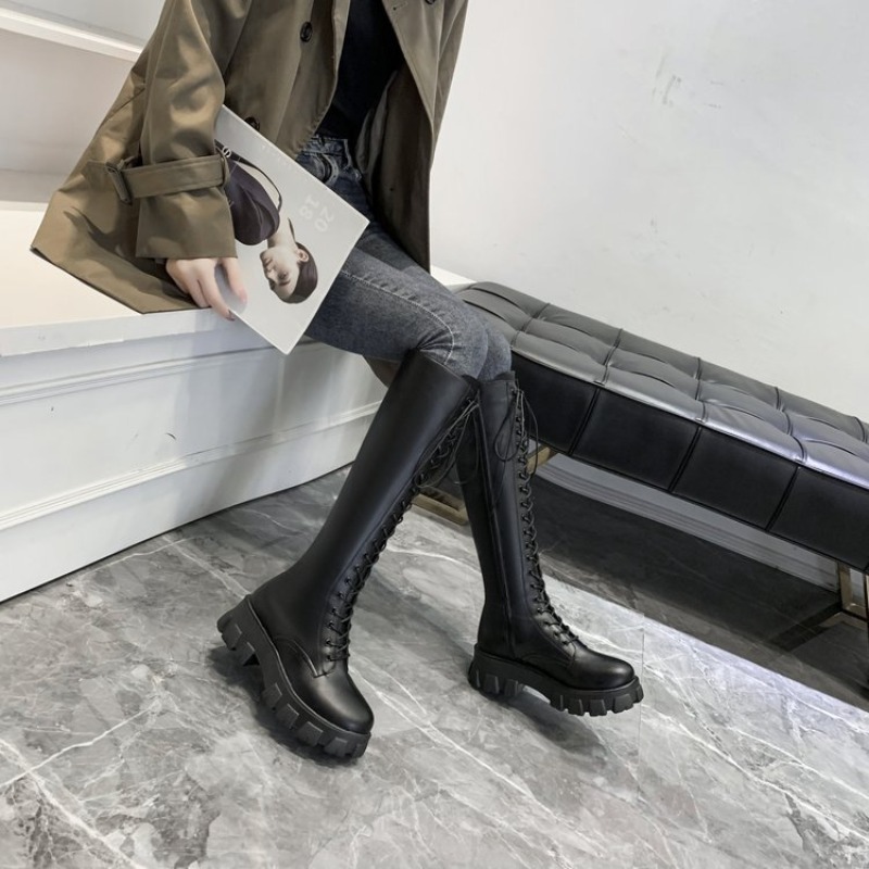 Damskie kozaki za kolano sznur – Street Fashion Female recenzja i cena