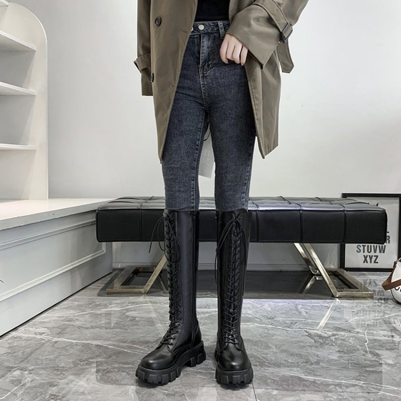 Damskie kozaki za kolano sznur – Street Fashion Female recenzja i cena